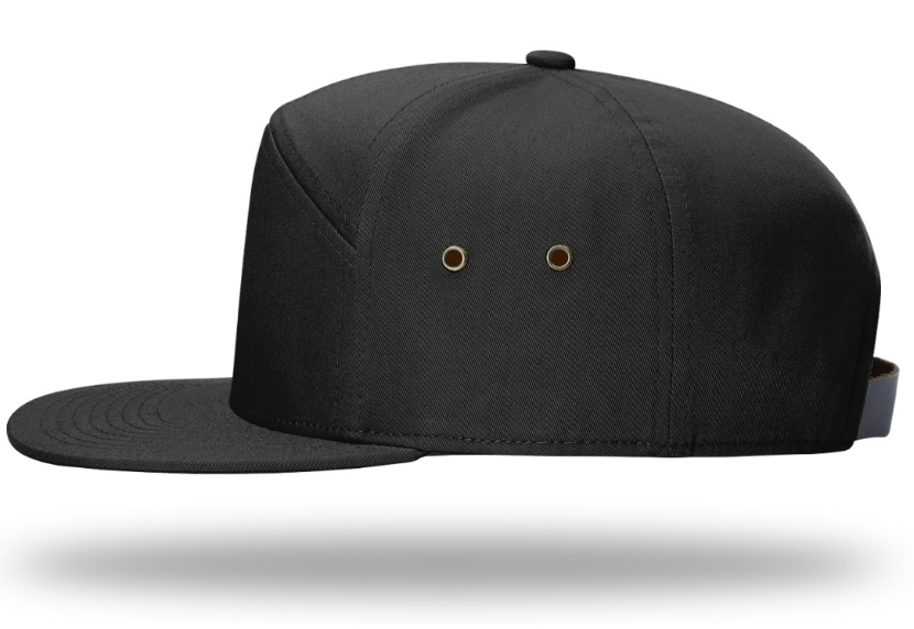 7 Panel Full Fabric in Black I Tuna Leather