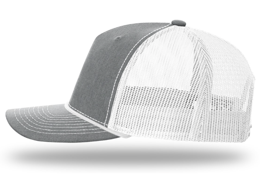 5 Panel Rope Heather Grey & White I Tuna Tail
