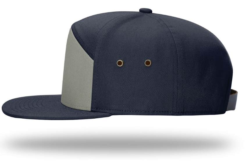 7 Panel Full Fabric in Pigeon Navy I Tuna Leather