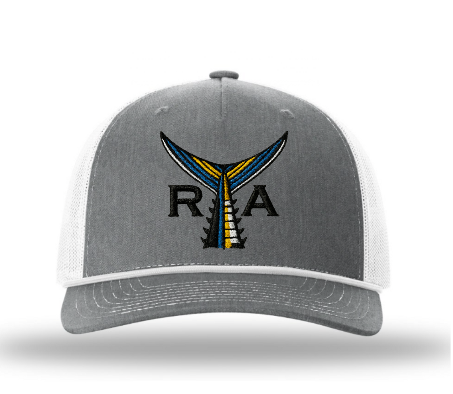 5 Panel Rope Heather Grey & White I Tuna Tail