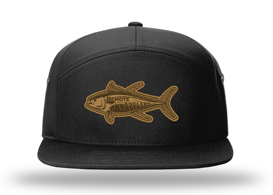 7 Panel Full Fabric in Black I Tuna Leather