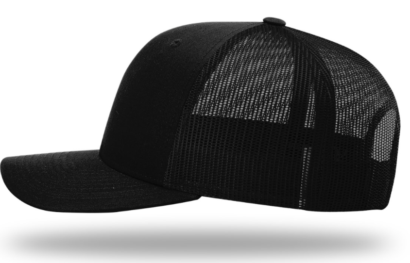 5 Panel Black Trucker I Distance Yourself Leather Patch