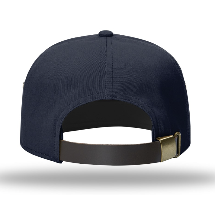 7 Panel Full Fabric in Pigeon Navy I Tuna Leather