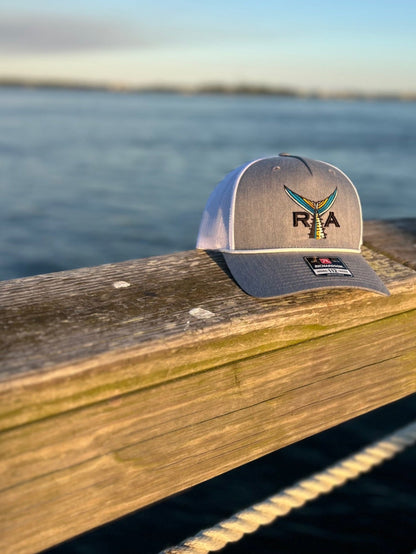 5 Panel Rope Heather Grey & White I Tuna Tail